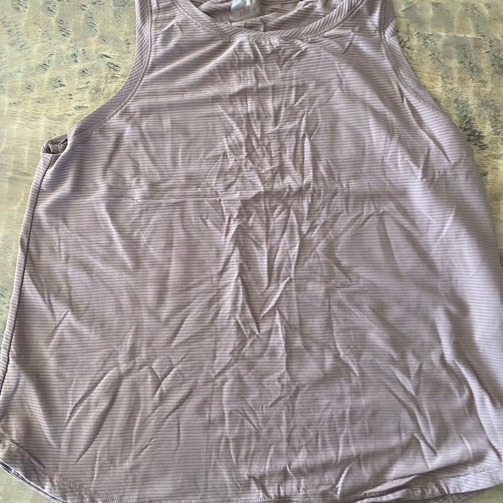 CALIA Women's Sleeveless Ribbed Tank Top - Mauve Large